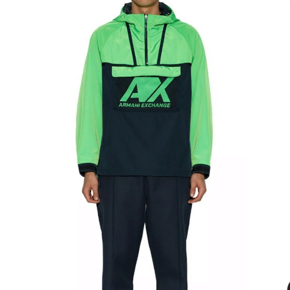 Armani‎ Exchange Colorblocked Hooded Logo Jacket